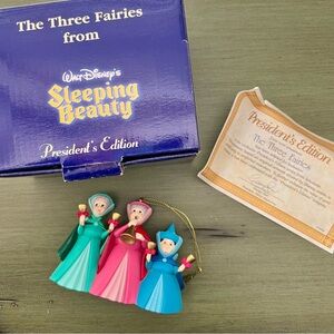 DISNEY Presidents Edition Sleeping Beauty Three Fairies Ornament